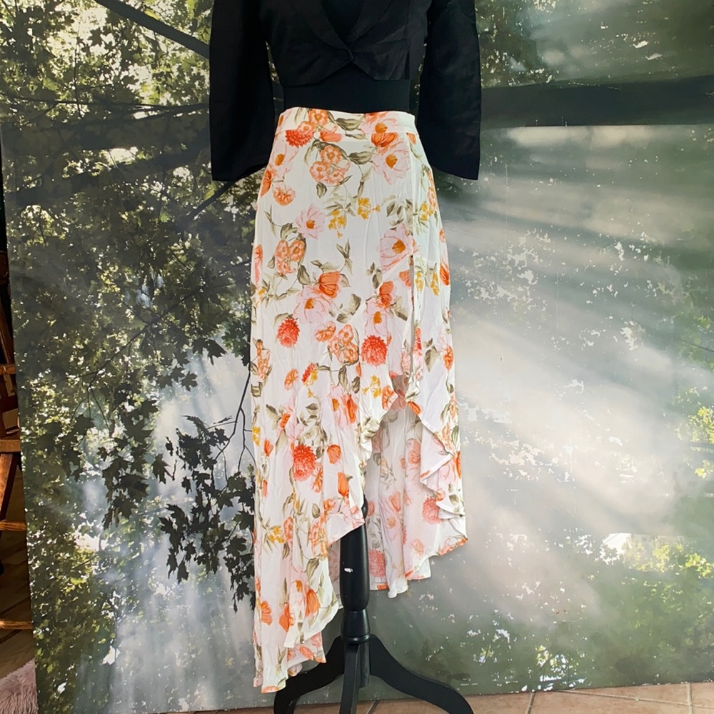 Forever21 - ruched floral skirt